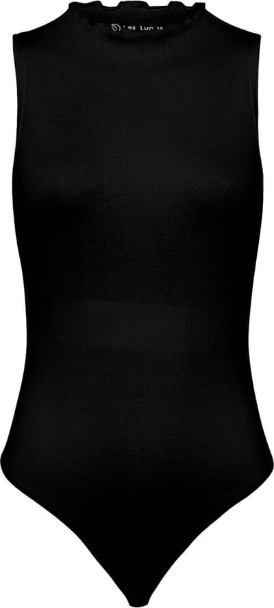 SNOCKS x Les Lunes Body Dames – String Bodysuit – Stehkragen mit Wellenrand – Rippstof Katoen – Zacht & Comfortabel – Aansluitende Pasvorm – 1 Stuk