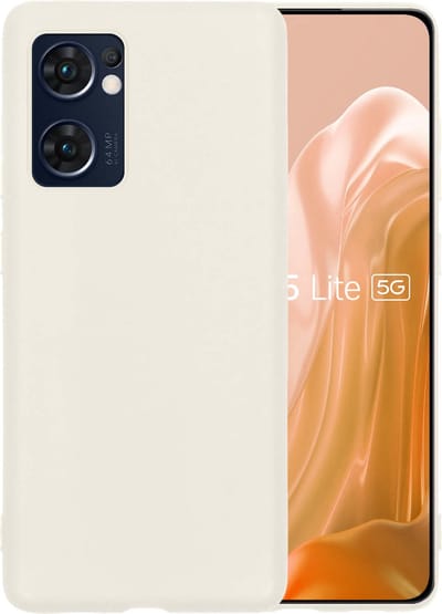 Hoesje - Geschikt voor OPPO Find X5 Lite - Sterk & Shockproof - Hoes Cover - Siliconen Case - Telefoonhoesjes - Wit
