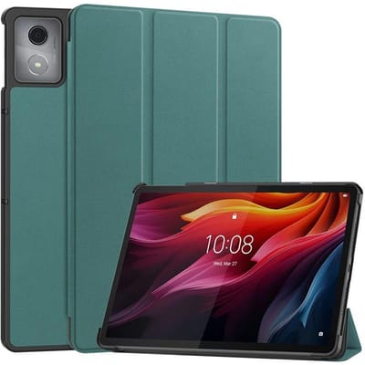 Pour étui Lenovo Tab K11 Plus 11,45 pouces TB230XC TB352FU PU Support Pliant Housse Intelligente pour étui Tablette Lenovo Tab M11 Plus Tab K11 Plus 2024 vert foncé