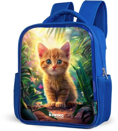 NoBoringSuitcases.com® - Rugzak blauw - Schooltas jongens - Kees kitten - Kinder rugtas jongen - Boekentas kind - Kinderrugzak voor school - Schoolrugzak