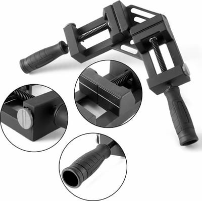 STAHLWERK DW-90 ST Stabiele dubbele-grip hoekspanner en lichtgewicht hoekspanner voor werkstukken van metaal, hout en kunststof