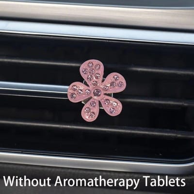 Auto Luchtuitlaat Parfum Clip Auto-interieur Decor Strass Bloem Auto Luchtuitlaat Aromatherapie Clip Accessoires roze