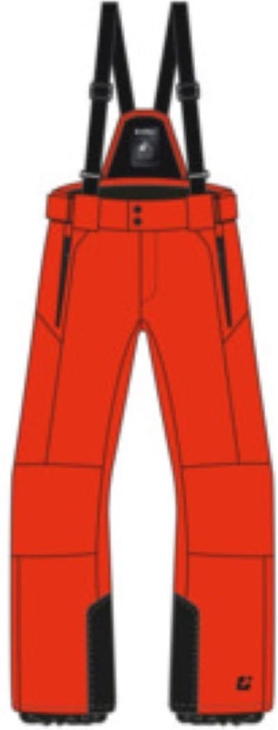 Killtec heren - Ski broek 43581 oranje met bretels heren maat M