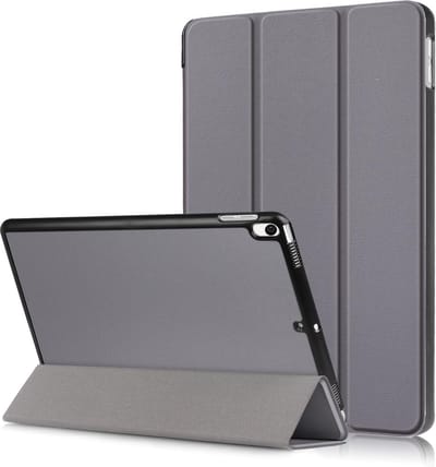 Hoesje - Geschikt voor Apple iPad Air 3 (2019) / Pro 10.5 (2017) - 10.5 inch - Dun & Stevig - Hardcover Book Case - Trifold Bookcase Hoes - Hard Cover - Tablethoes - Grijs