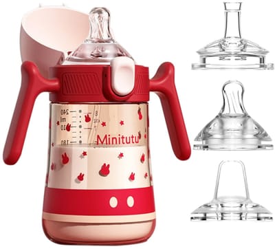 Allecto - Baby Sippy Cup - Antilek Tuitbeker - Geschikt voor Baby's - Rood - BPA Vrij - Ideaal voor Peuters - 240ml