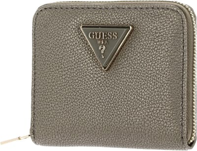 GUESS Portemonnee Meridian Small Zip Around Wallet Pewter Bruine
