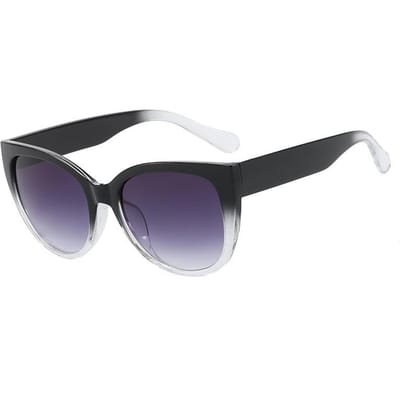 Cat Eye Gradient Mode Zonnebril voor Dames Vintage Tinten Brillen voor Buiten Wandelen zwart