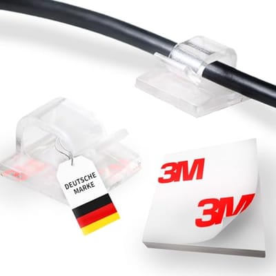 Kabelhouder 3M Zelfklevend - Transparant - Pack van 50 - Ideaal voor binnen en buiten - ShopVlot