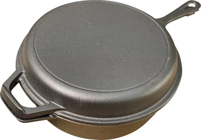 Gietijzeren deep skilletset - 3qrt - preseasoned