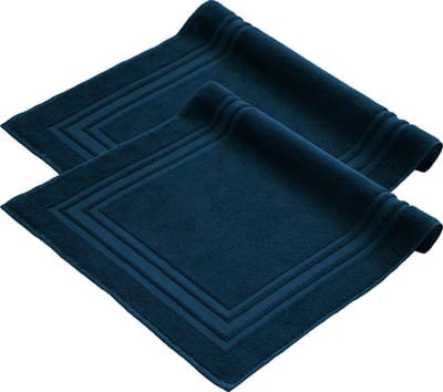 Komfortec Badmat Set - 2 stuks - Handdoek Dikte - Hotelkwaliteit - Zachte en Absorberende Douchemat/Handdoek - 50x70 cm - 100% Katoen – Petroleumblauw
