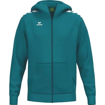 Erima Cmpt Wings Hooded Full Zip Kinderen - Tahitian Blue | Maat: 140
