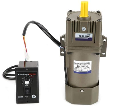 Asynchrone Reductiemotor - Motor met Tandwielkast - Industriële Toepassingen - Instelbare Snelheid - 90 W - Metaal