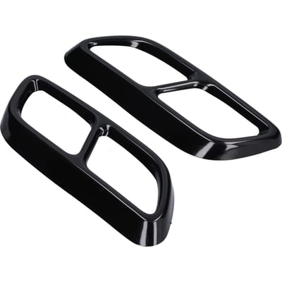 2 STUKS 4?Buitenste Uitlaatpijp Sierlijst Staart Keel Frame Vier Uitlaten Glanzend Zwart Vervanging voor Cadillac CT5 black