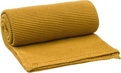 Fresk Kinderdeken Unisex80 x 100 cm – Babydeken - Wiegdeken - Ledikant deken - Mosterd -