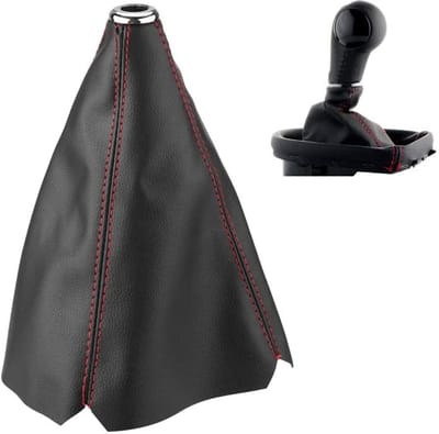 Dailygoody - Universele Versnellingspookhoes - Zwart PU Leer - Voor Auto - Comfortabele Grip - Bescherming van de Versnellingspook - Stijlvolle Auto-a...