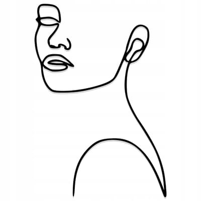 SMX Design - Wanddecoratie - Minimalistisch - Vrouw - Zwart