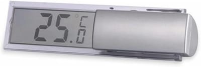 Raamthermometer Digitaal - Temperatuurmeter Binnen - Kamer Temperatuur - Transparant Display - 10.5 x 3.1 cm