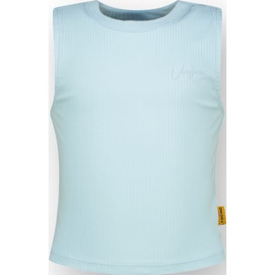 Vingino Girls Basic-crop Rib Top Top Powder Blue Maat: 10 | Sportkleding Outlet | Unisex | Blauw