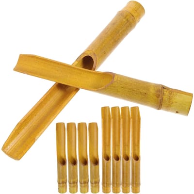 Bamboe Windgong Buizen Japanse Windgong Pijpen Doe-het-zelf Houten Windgong Onderdelen Vervanging Maakbuizen Bamboe Hangende Decoratie 20.00X2.20X2.20CM orange
