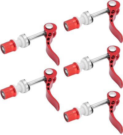 Zadelpenklemmen - Zadelklemmen Fiets - Fiets Zadel Verstellen - Snelsluiting Mechanisme - 5 Stuks - Rood