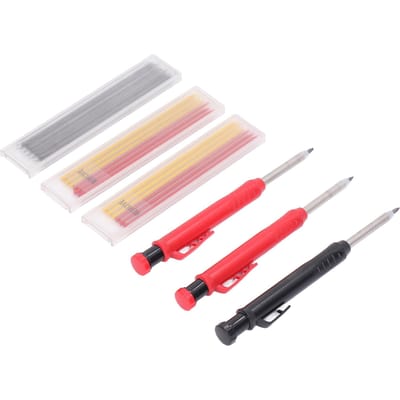 Solide Timmermanspotloodset met Vulling Langneus Diepgat Mechanische Markeertool white