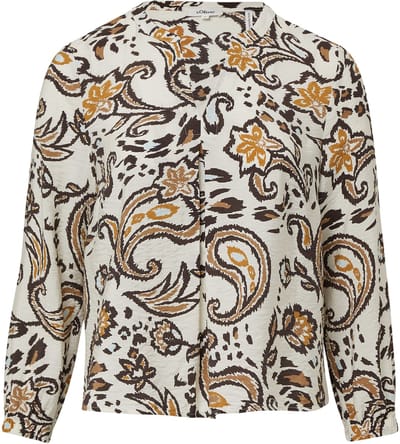 s.Oliver - female - Gestructureerde blouse van viscosemix met all-over print