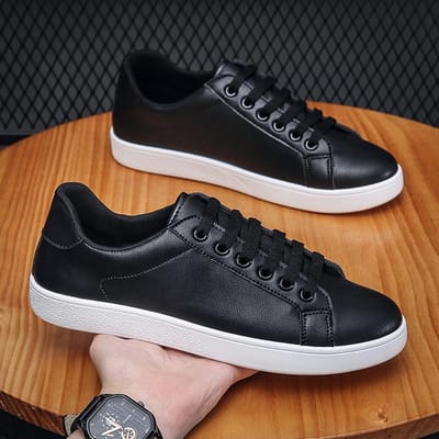 Nieuwe Lente Mode Board Schoenen voor Jonge Studenten, Witte Schoenen voor Heren Koreaanse Casual Schoenen voor Casual Schoenen voor Trendy Enkele Schoenen 45 zwart