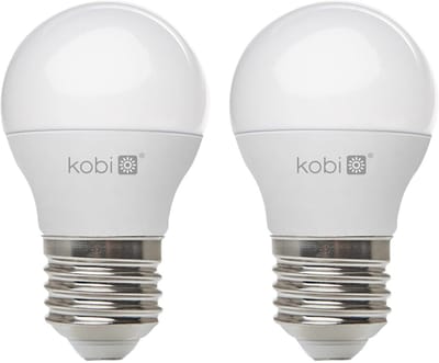 Kobi LED Lamp Mini Bolvorm E27 6W - 470lm - 3000K - 230V - Voor Woonkamer, Plafondlamp of Bedlamp - 2 stuks