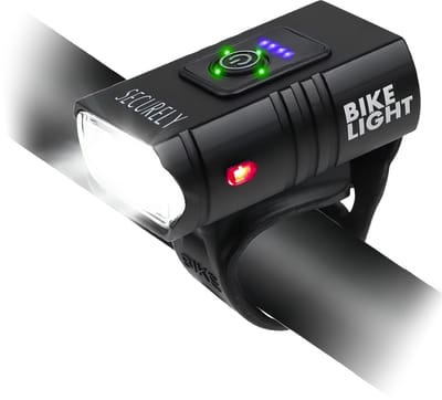 Securely LED Fietslamp 1000 Lumen – USB Oplaadbare Fietsverlichting – Waterbestendig – Voor Fiets, E-bike, Fatbike & MTB
