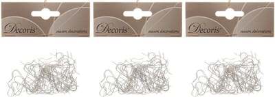 Decoris Kerstbalhaakjes - 150x st - zilver - 3,5 cm - ophanghaakjes - kerstboom - kerstballen