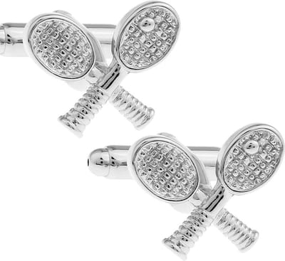 Amanto Manchetknopen Aubai - 316L Staal - Sport - Tennis - 15x17mm