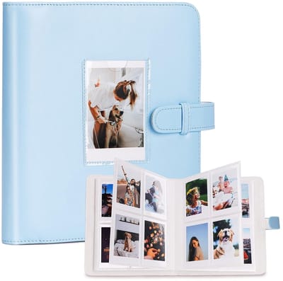 Fotoalbum Geschikt voor film van 3 inch, 272+1 foto's, zakformaat, voor voor Fujifilm Instax Mini 12, 11, 9, 8, 7+ Mini Polaroid camera's, enz.（blauw）