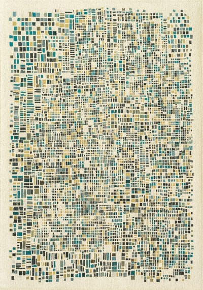 Wasbaar Binnen & Buiten Vloerkleed - 140 x 200 cm - Louis De Poortere Cubik Midnight - Laagpolig Tapijt - Gerecycled PET - Made in Belgium - Circulair