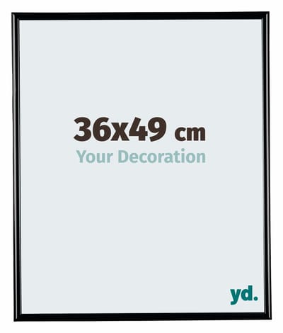 Your Decoration - Fotolijst 36x49 cm - Kunststof - Zwart Hoogglans - Bordeaux