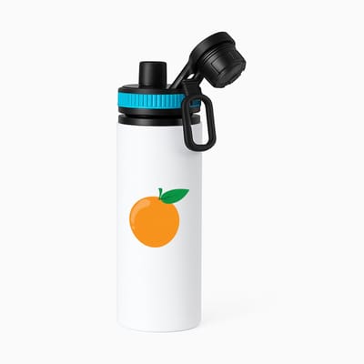 Hacebo® - Sinaasappel waterfles met draaidop blauw - Fruitschaal - Fruit liefhebbers - Mandarijn - sinaasappels - vrucht - gezond eten - water fles - 850ML