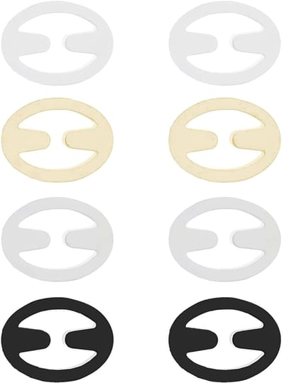 Dailygoods- BH-bandjesclips set van 8 - Ovale racerback clips - Antislip voor bruidsjurken - Voor fitnesssport - Onzichtbaar - Comfortabel in gebruik - Beha Clips