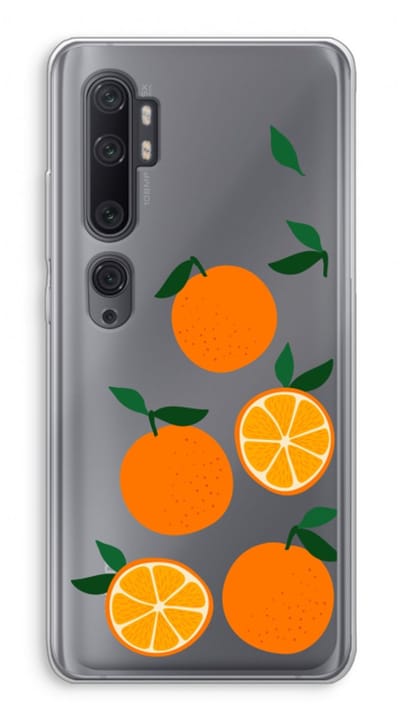 Case Company® - Hoesje geschikt voor Xiaomi Mi Note 10 Pro hoesje - Will you be my clementine - Soft Cover Telefoonhoesje - Bescherming aan alle Kanten en Schermrand