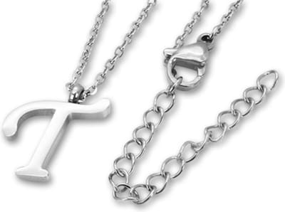 Amanto Ketting Letter T - 316L Staal PVD - Alfabet - 17x11mm - 50cm
