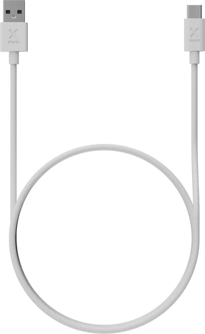 Xtorm Go2 USB-A naar USB-C Kabel - 1 Meter - Extra stevige USB-A Kabels - Oplaadsnoer - Snellader - Oplaadkabel geschikt voor Telefoon/Tablet/Ipad - Wit
