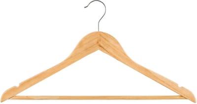 Five Kledinghangers - 8x - hout - 45 x 23 cm - kleerhangers