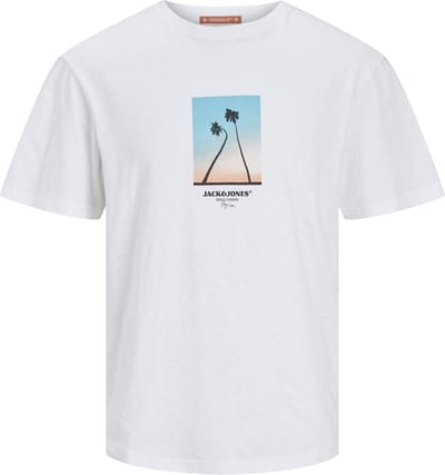Jack & Jones - T-shirt - Maat S - Mannen - wit - katoen