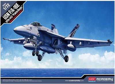Academy 12547 – 1/72 USN F/A-18E Super Hornet VFA-143 “Pukin Dogs” – Plastic Modelbouwkit