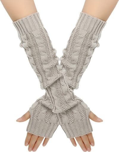 Nivard Armwarmers - Polswarmers - Armwarmers Dames - Duimopening - Wol - Armstukken - Zwart