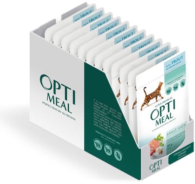 Optimeal volwassen katten natvoer met forel in roomsaus - 12x 85g