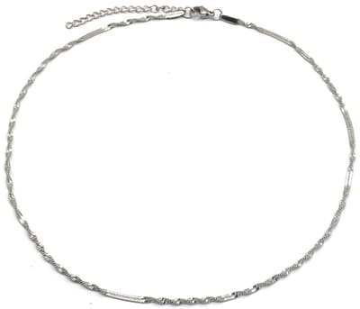 Ketting Twist - Schakel 2,5 mm - RVS - Lengte 40-45 cm - Zilverkleurig