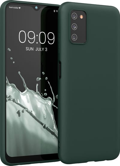 kwmobile telefoonhoesje geschikt voor Samsung Galaxy A03s - Hoesje voor smartphone - Back cover in mosgroen