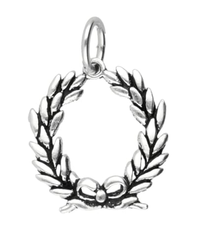 Zilveren Lauwerkrans ketting hanger