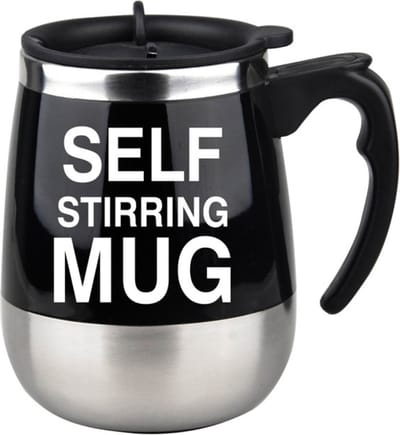 Bovista Self Stirring Mug - Elektrische Beker - Zelfroerende Mok - Zelfroerende Beker - Cup - Koffie - Zwart