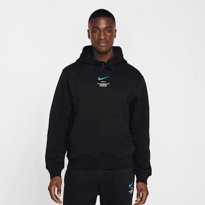 Nike Sportswear Athletic Hoodie - Hoodie - XXL - Zwart / Zwart - Sportswear - Lifestyle