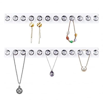Set van 2 Wandmontage Sieradenhouders met Diamantvormige Haken